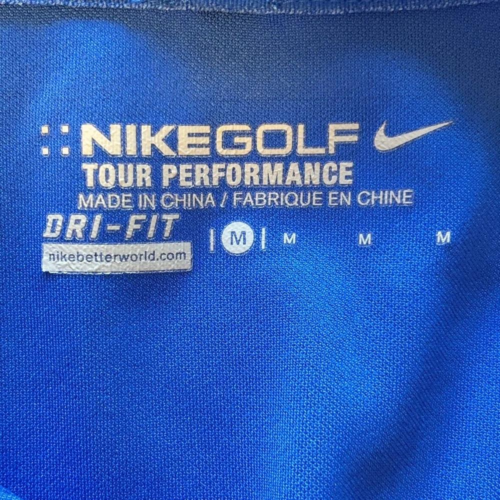 🌸 Nike Golf Tour Performance Polo Blue Shirt - Men’s Size Medium